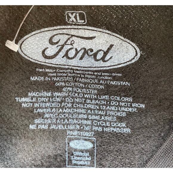 Ford Race Car Sweatshirt Cobra Jet Men XL Black Crewneck Grunge Graphic Print - Picture 4 of 8